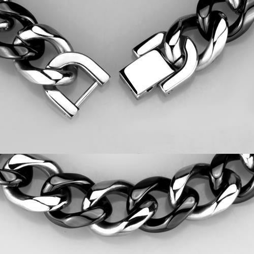 DSB W1000 - High Polished (No Plating) Stainless Steel Bracelet with Clasp