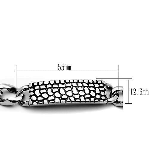 DSB 9566 - High polished (no plating) Stainless Steel Bracelet